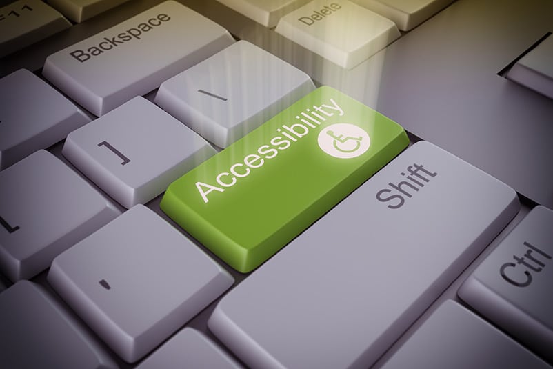 A computer keyboard with accessibility on the enter key